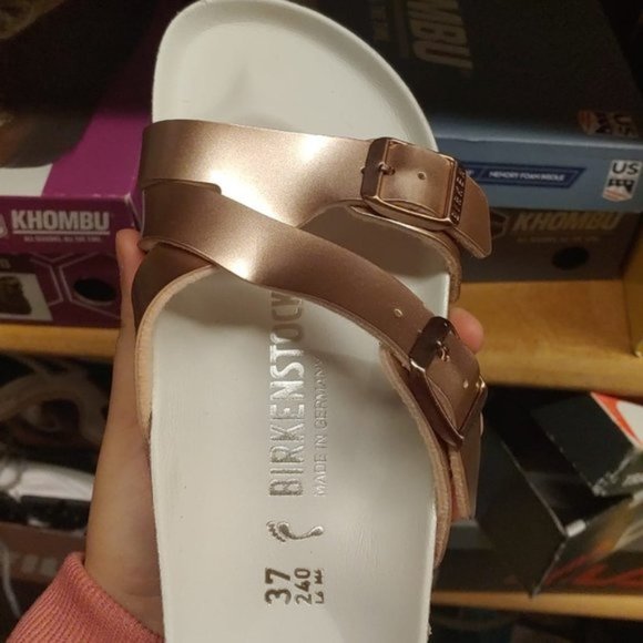 BIRKENSTOK Women Yao Balance  Leather Sandals--Metallic Copper - Picture 7 of 9